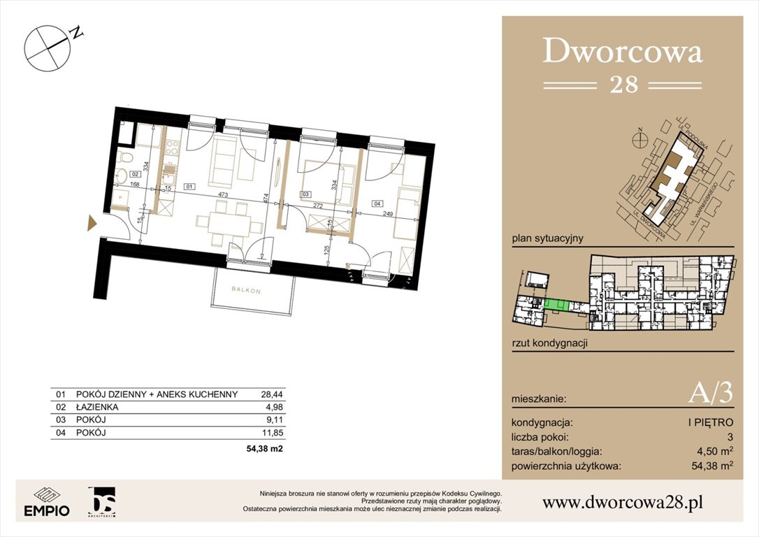 Mieszkanie trzypokojowe na sprzedaż Bydgoszcz, Śródmieście  54m2 Foto 1