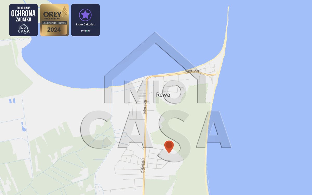 Działka budowlana 943 m² z pełnym uzbrojeniem, projekt domu Rewa, Śląska  943m2 Foto 1