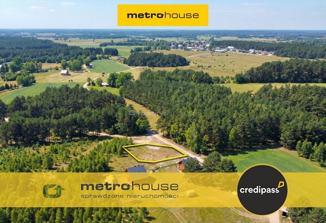 Spokojna działka 727 m² z projektem domu i prądem Rybaki  727m2 Foto 1