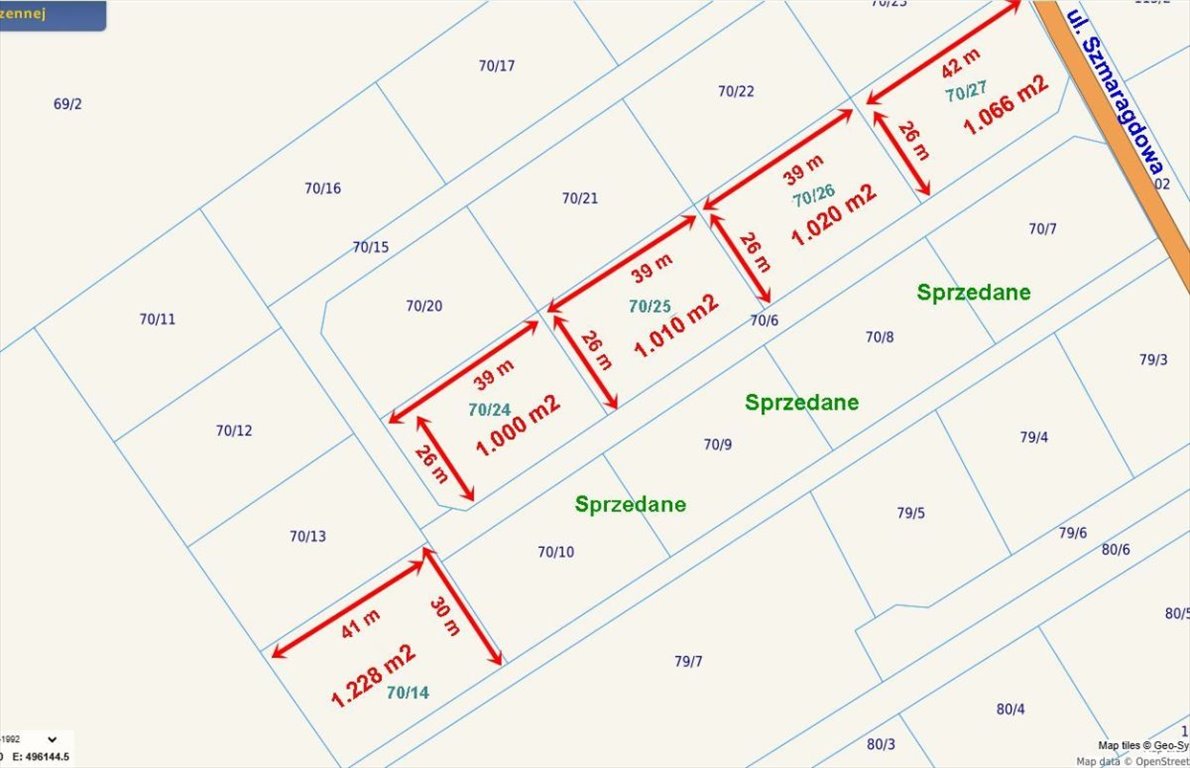 Działka budowlana na sprzedaż Gardeja  1 066m2 Foto 1