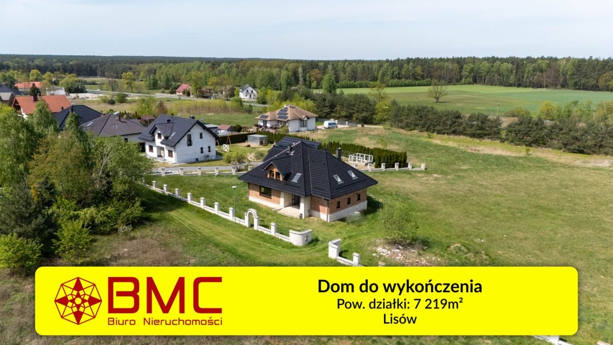 Na sprzedaż nowy dom z dużą działką 7219 m² w Lisowie Lisów, Kręta  185m2 Foto 1