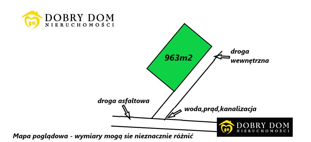 Działka 963 m² pod dom jednorodzinny, media, asfalt polecam Koplany  963m2 Foto 1