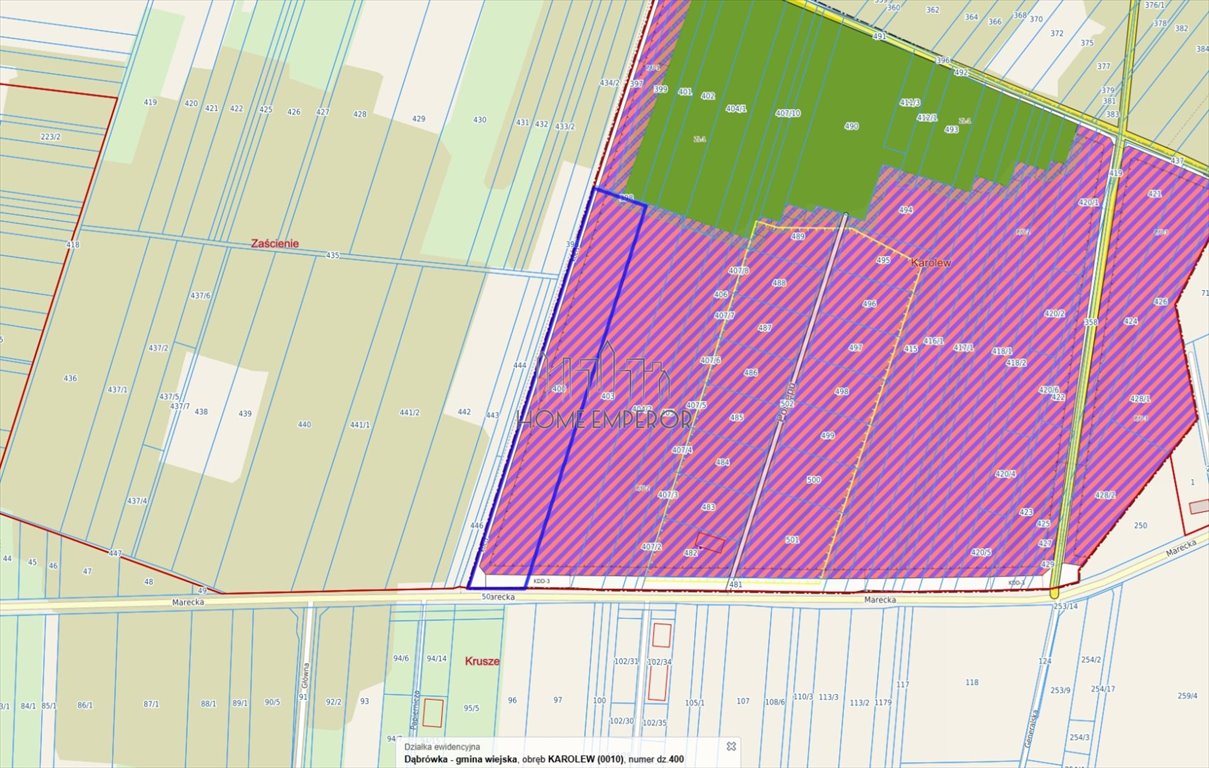 Zapraszam do zakupu działki 27 600 m² w Karolewie z mediami i planem przemysłowym Karolew, Marecka  27 600m2 Foto 1