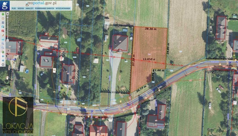 Działka 1100 m² pod dom jednorodzinny, media, spokojna okolica Kalisz  1 100m2 Foto 1