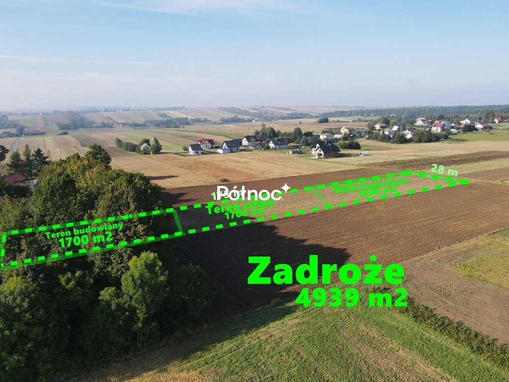 Działka 4939 m2 z mediami, dojazd asfaltowy, Zadroże Zadroże  4 939m2 Foto 1