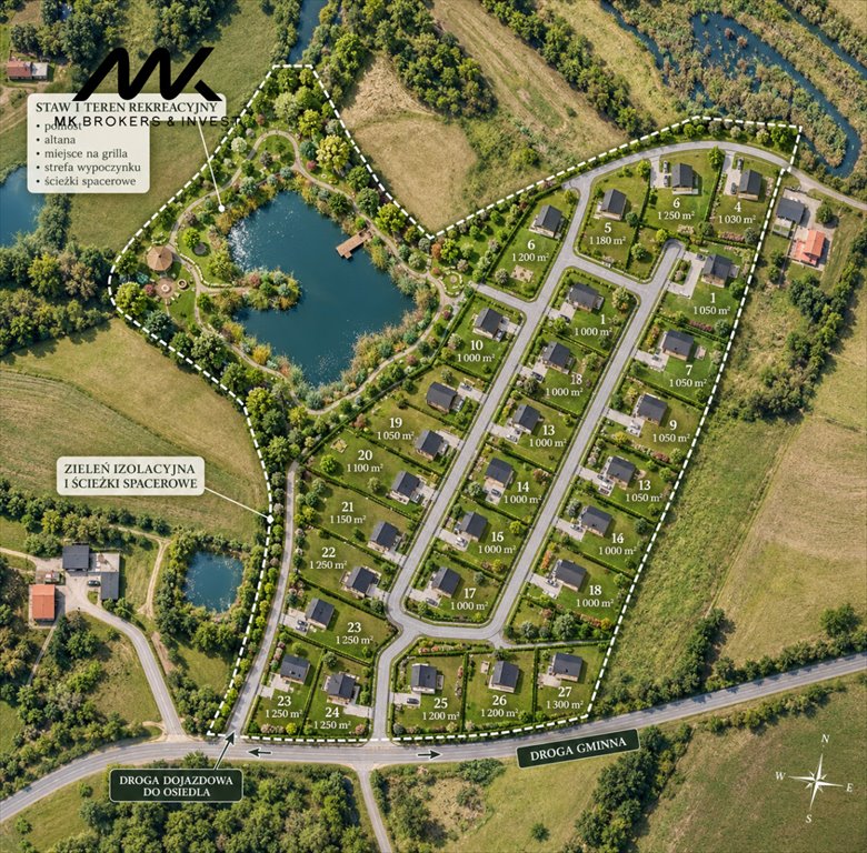 Sprzedam działkę 36 711 m² z stawem i osiedlem w Rogowie Rogowo  36 711m2 Foto 1