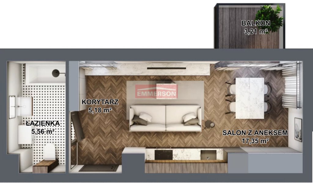 Nowoczesne 28m2 z balkonem i ogródkiem w Podgórzu Kraków, Podgórze Duchackie, Podgórze Duchackie, Trybuny Ludów  28m2 Foto 1