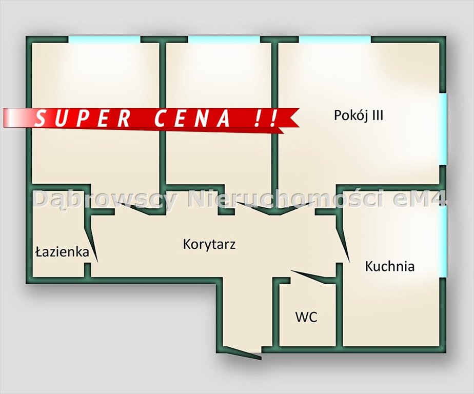 Przestronne 3-pokojowe mieszkanie z wysokimi sufitami.: Białystok Centrum: Lipowa