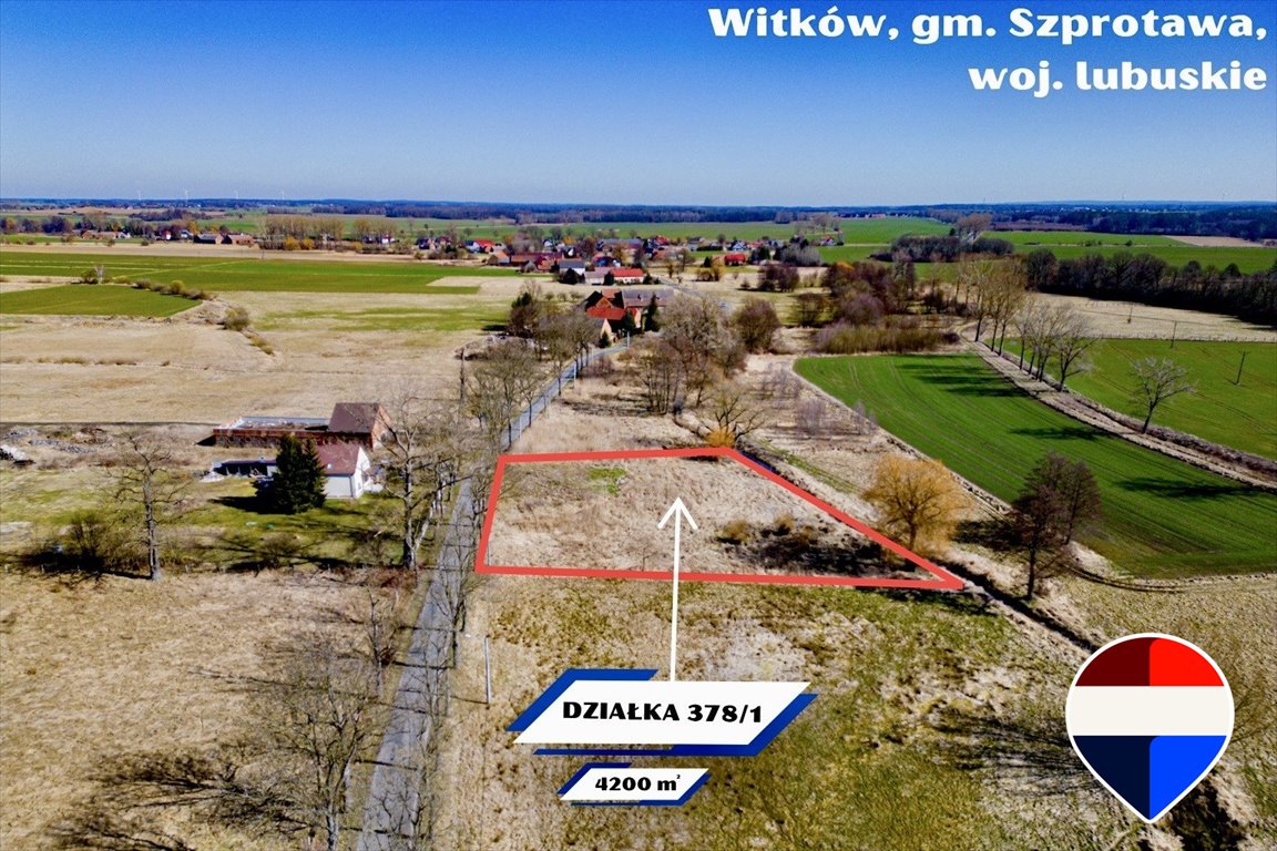 Działka 4200 m² z warunkami zabudowy i dostępem do mediów Witków  4 200m2 Foto 1