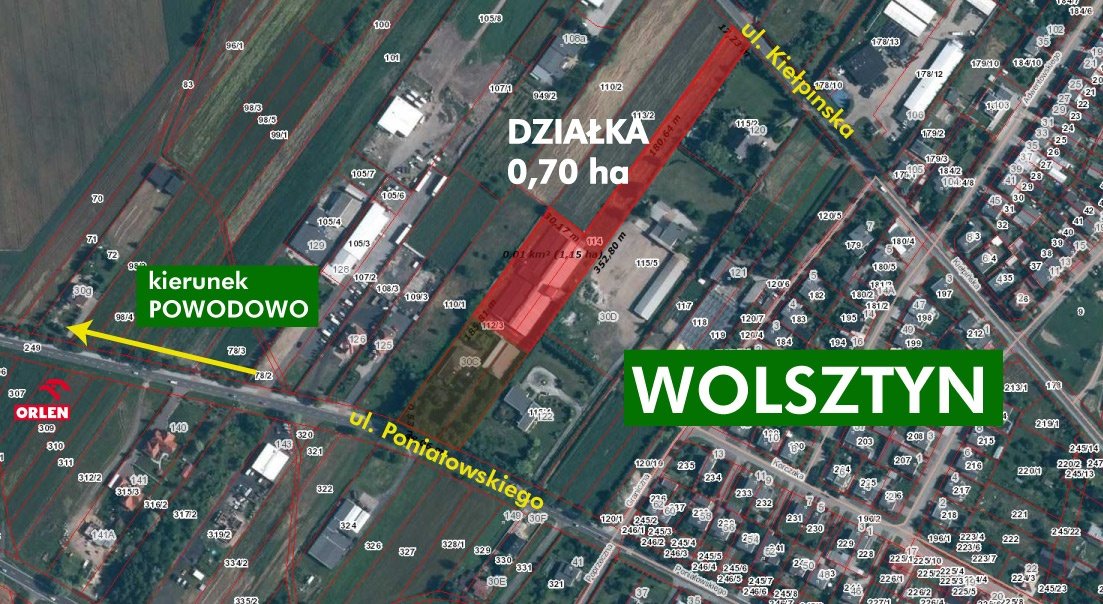 Działka budowlana na sprzedaż Wolsztyn, Kiełpińska / Poniatowskiego  7 100m2 Foto 1