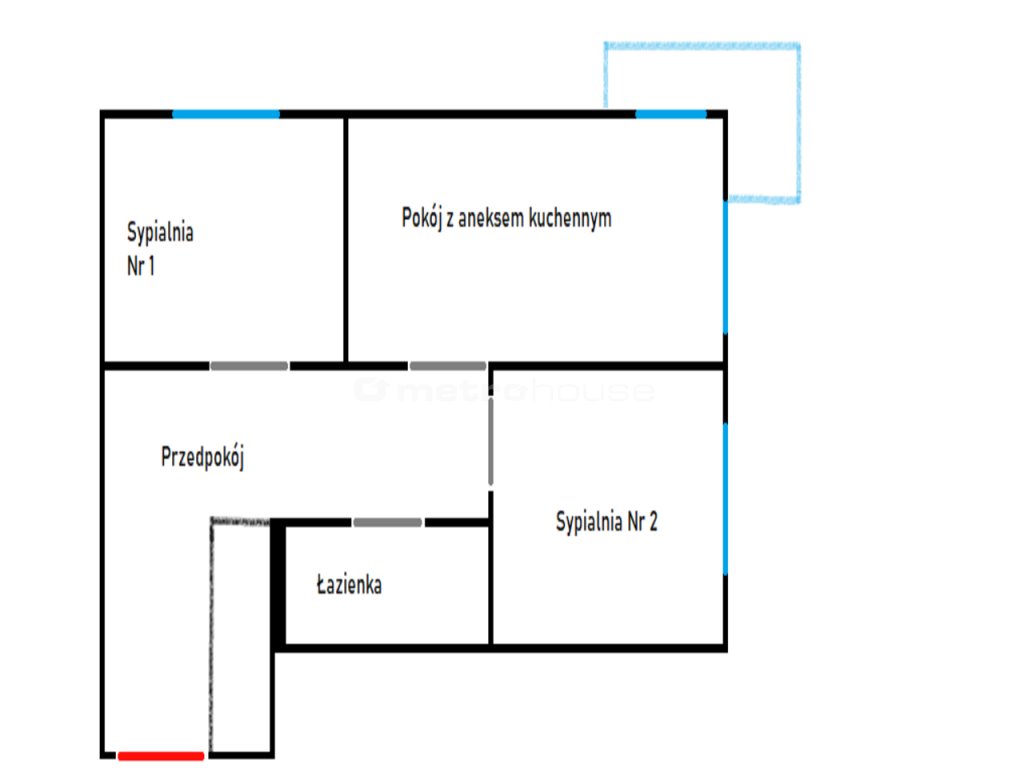 Mieszkanie trzypokojowe na sprzedaż Kraków, Bieżanów, Domagały  48m2 Foto 10