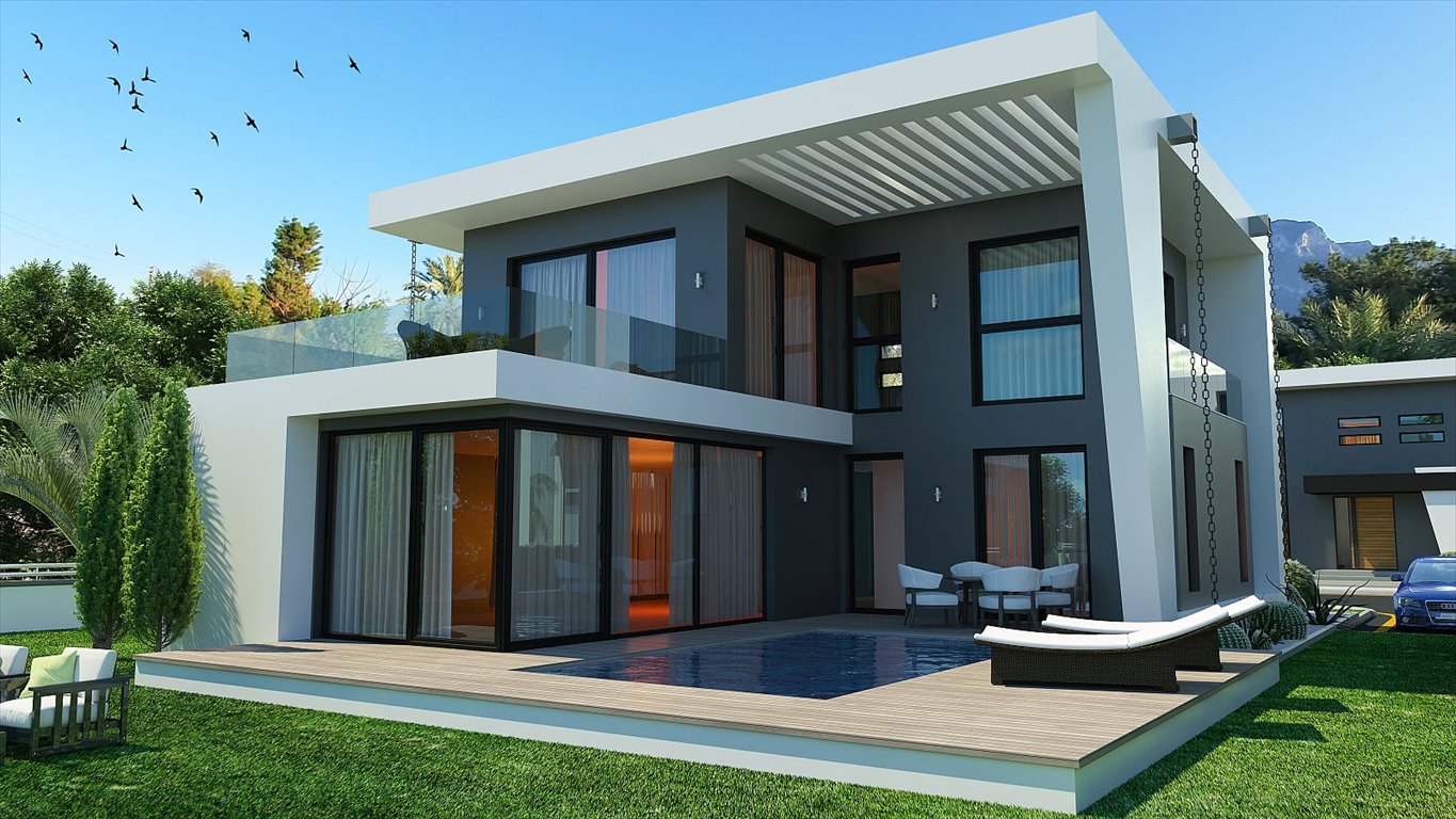 Luksowne wille z basenami i tarasami w Karşıyaka, Girne Cypr, Karşıyaka, Karşıyaka, Girne, Cypr Północny  220m2 Foto 1