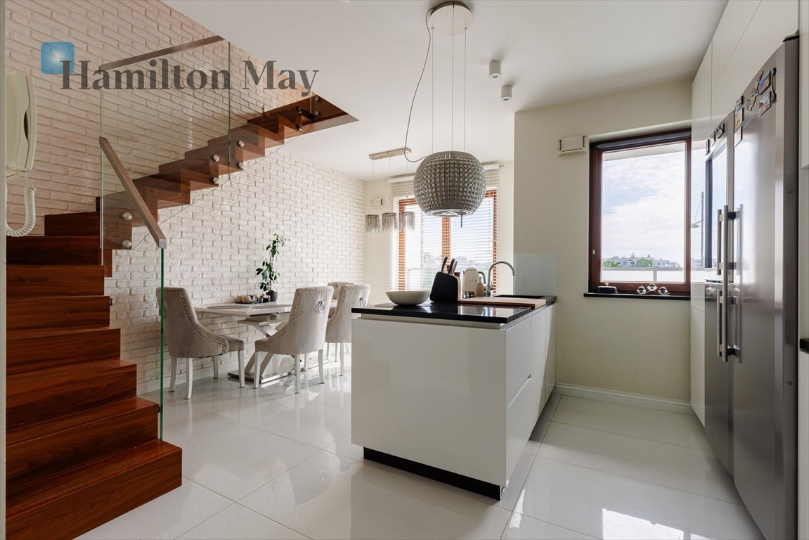Przestronny dwupoziomowy apartament 130 m² z tarasami i klimatyzacją Warszawa, Wilanów, Aleja Rzeczypospolitej  130m2 Foto 1