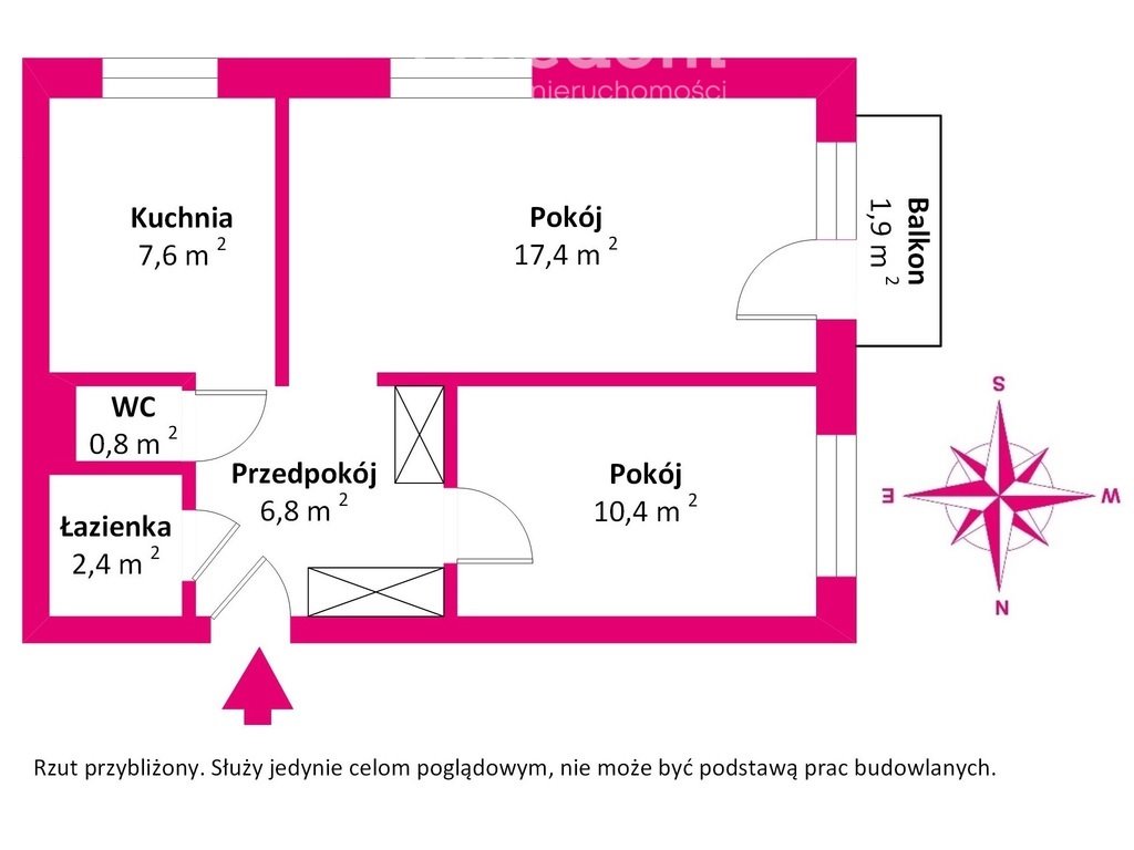 Mieszkanie dwupokojowe na sprzedaż Biała Podlaska, Łukaszyńska  46m2 Foto 5