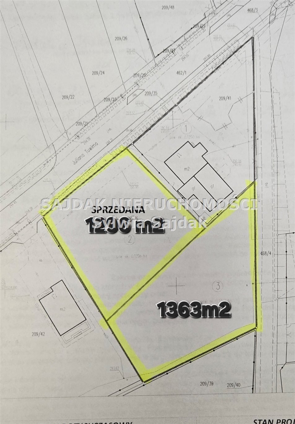 Na sprzedaż działka budowlana z pełnym uzbrojeniem w Kaczycach Kaczyce  1 363m2 Foto 1
