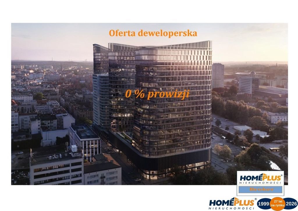 Do sprzedania nowoczesne 2-pokojowe mieszkanie z garażem i certyfikatem BREEM Katowice, Śródmieście, Adama Mickiewicza  51m2 Foto 1