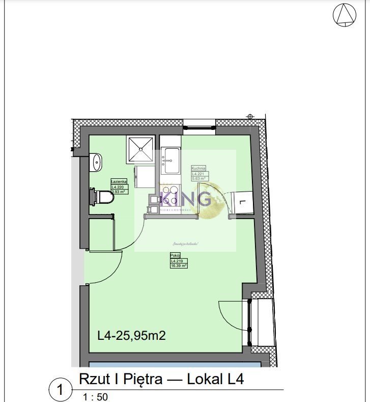 Kawalerka na sprzedaż Police  26m2 Foto 1