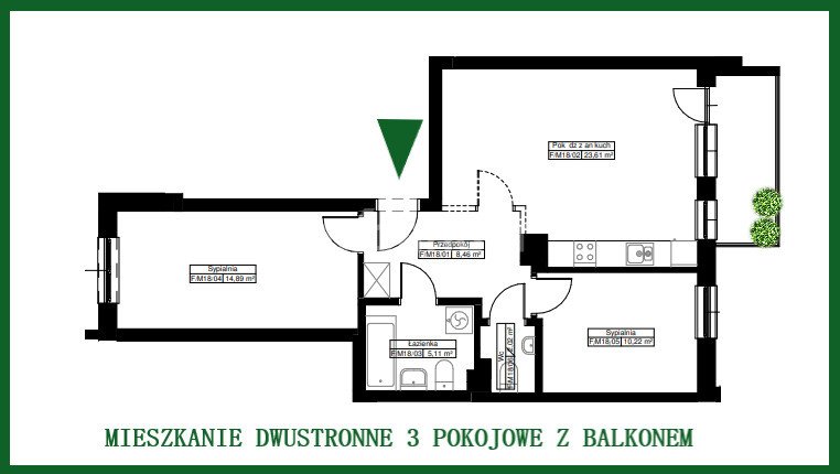 Mieszkanie trzypokojowe na sprzedaż Warszawa, Bielany, Akcent  64m2 Foto 3