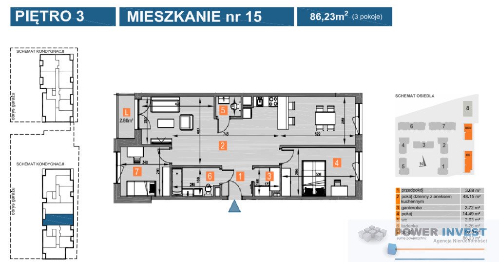 Mieszkanie czteropokojowe  na sprzedaż Kraków, Mistrzejowice, Mistrzejowice, os. Bohaterów Września  86m2 Foto 8