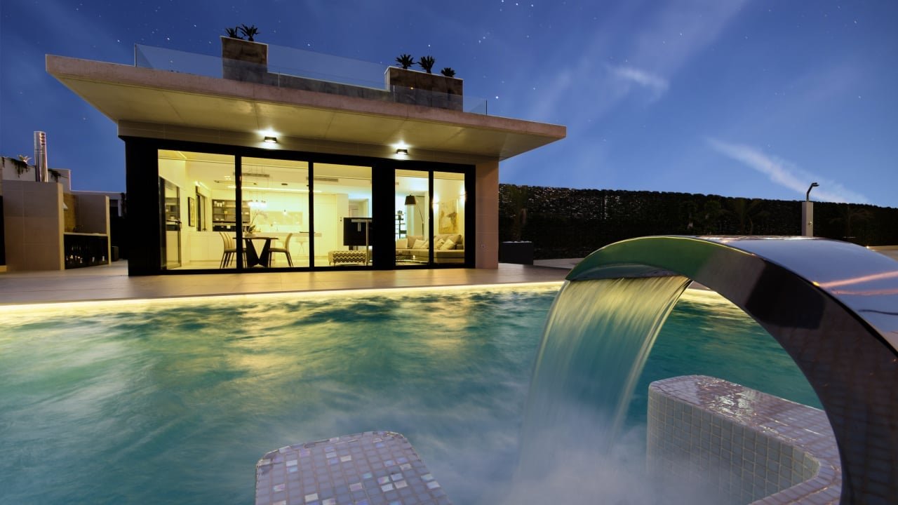 Luksowne wille z basenem i widokiem na morze Hiszpania, Dehesa de Campoamor, Dehesa de Campoamor, Orihuela, Alicante  92m2 Foto 1