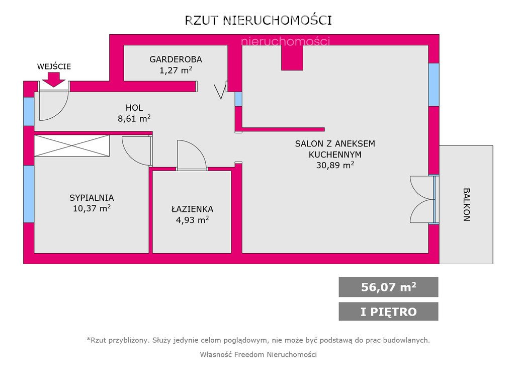 Mieszkanie dwupokojowe na sprzedaż Czechowice-Dziedzice, Boczna  56m2 Foto 3