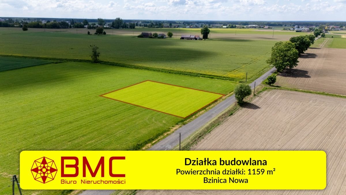 Działka budowlana na sprzedaż Bzinica Nowa, Klonowa  1 159m2 Foto 1