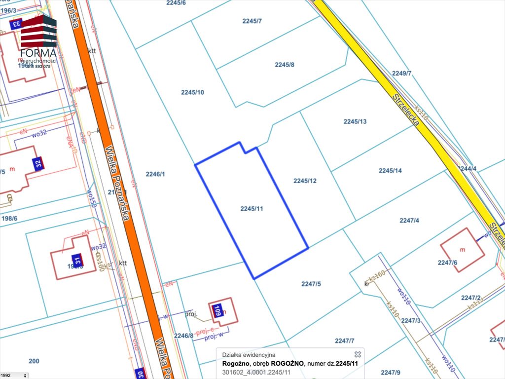 Działka budowlana na sprzedaż Rogoźno, Rogoźno, Strzelecka 2245/11  1 241m2 Foto 7