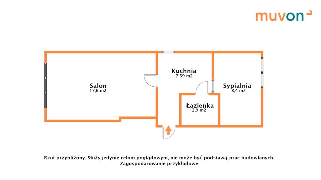 Mieszkanie dwupokojowe na sprzedaż Pabianice, kard. Stefana Wyszyńskiego  36m2 Foto 10