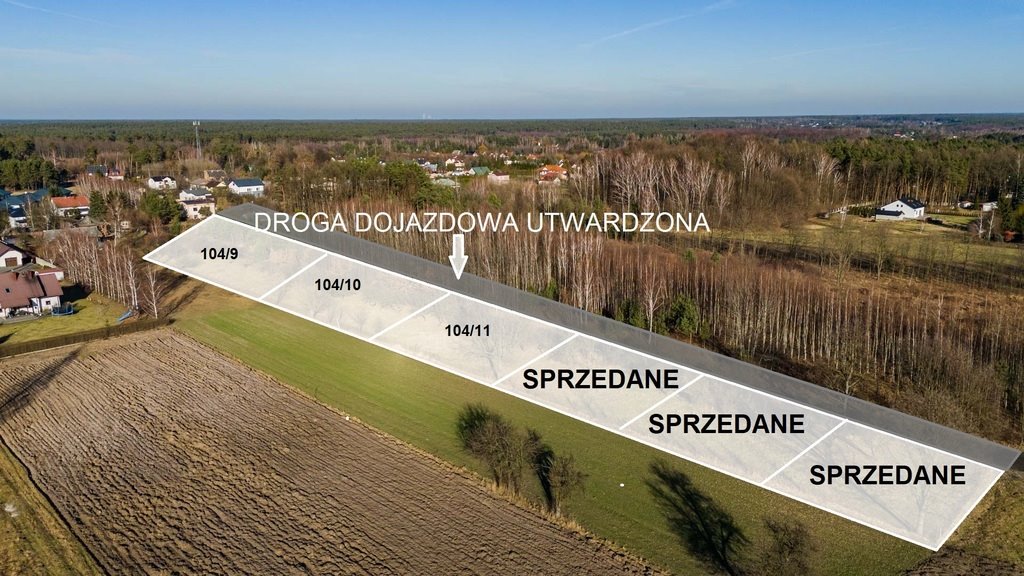 Działka budowlana na sprzedaż Dawidów  1 000m2 Foto 1