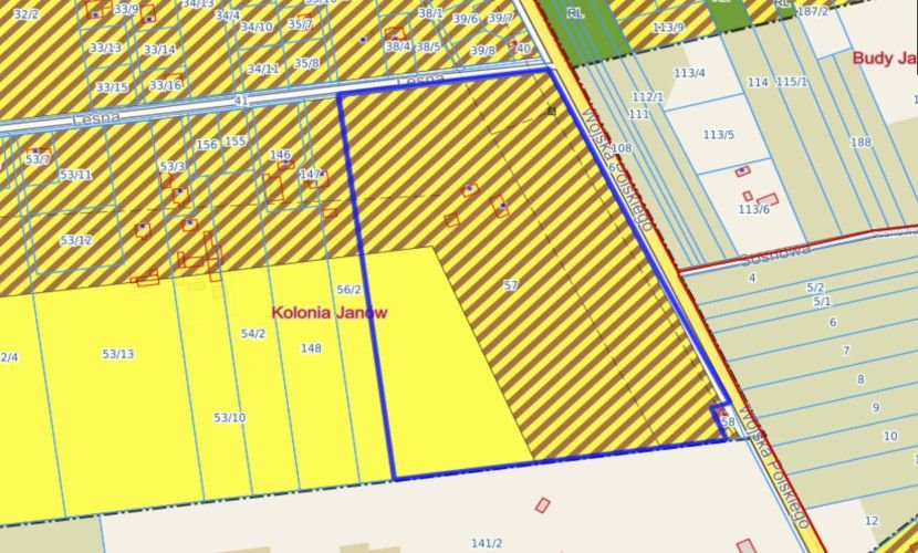 Do sprzedania działka inwestycyjna 59 000 m² w Kolonii Janów Kolonia Janów, Wojska Polskiego  59 000m2 Foto 1