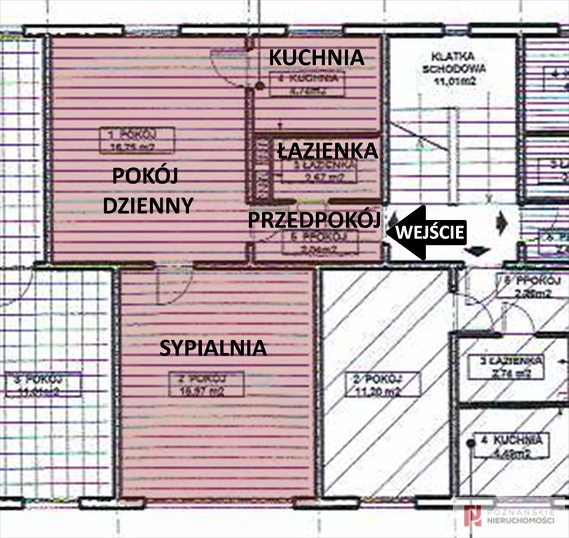 Mieszkanie dwupokojowe na sprzedaż Poznań, Grunwald, Bułgarska  43m2 Foto 13