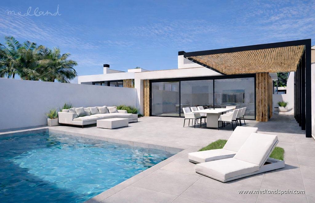 Nowoczesne domy z basenem i solarium w Los Alcázares Hiszpania, Los Alcázares  111m2 Foto 1