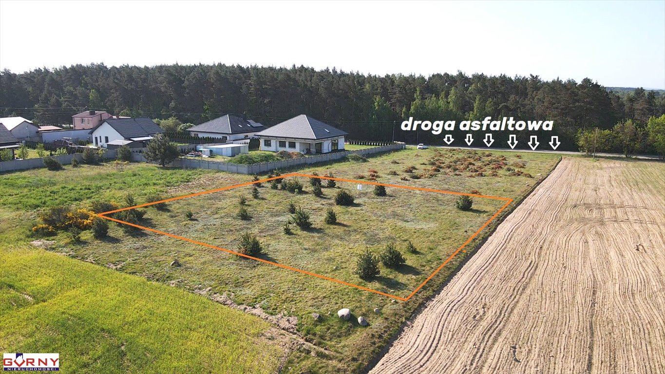 Do sprzedania działka 1200 m² z mediami w Dobiecinie Dobiecin  1 200m2 Foto 1