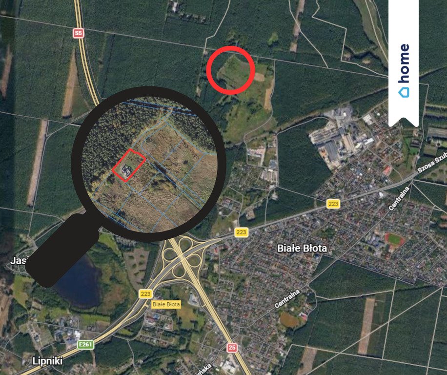 Duża działka z domem w stanie surowym otwartym, Białe Błota Białe Błota  1 816m2 Foto 1