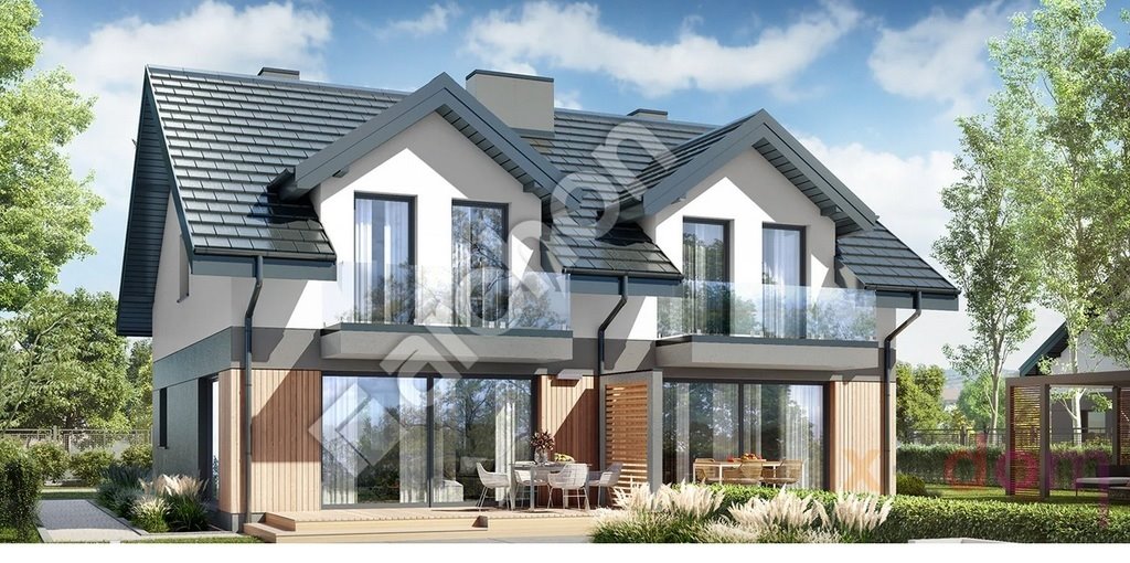 Bliźniak w stanie surowym z tarasem i balkonem, 104 m² Bilcza  104m2 Foto 1