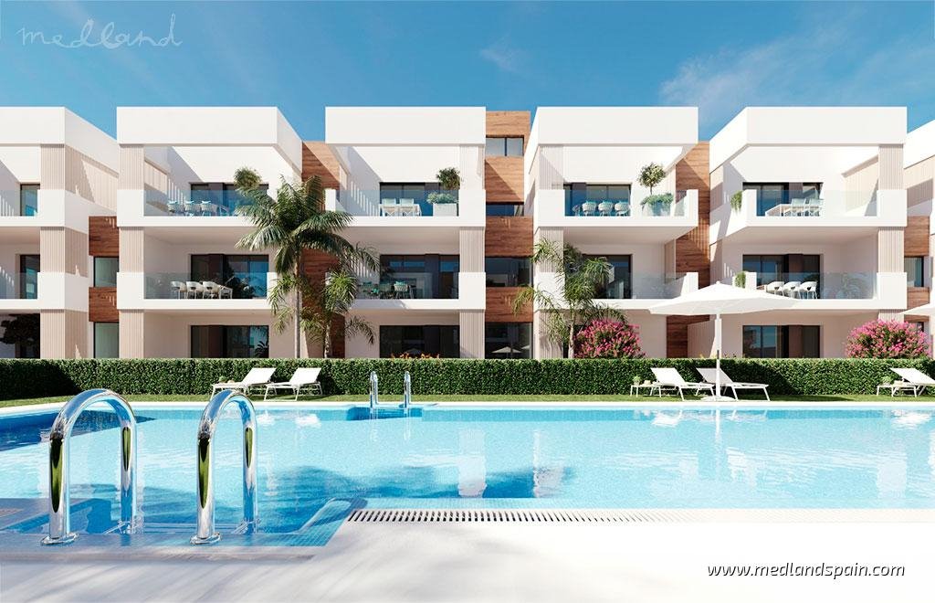 Nowoczesne 2- lub 3-pokojowe apartamenty z basenem i garażem Hiszpania, Lo Pagan  84m2 Foto 1