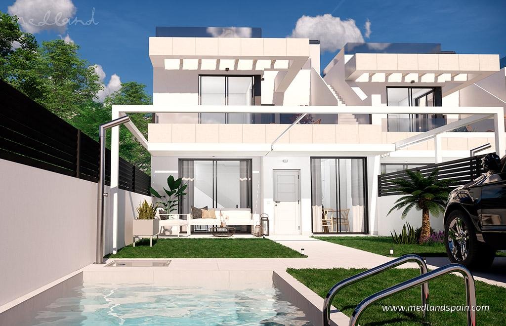 Nowoczesne domy z ogrodem i solarium w Ciudad Quesada Hiszpania, Ciudad Quesada  113m2 Foto 1