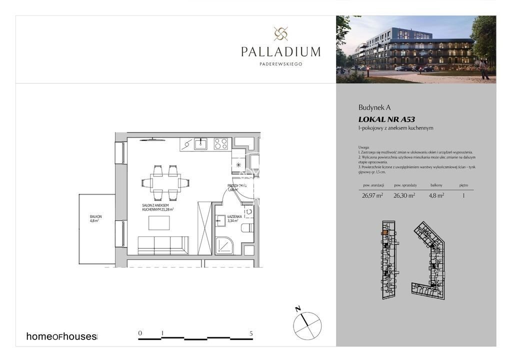 Atrakcyjne 26,3 m2 w Bielawach – idealne dla inwestorów Bydgoszcz, Bielawy, Ignacego Paderewskiego  26m2 Foto 1
