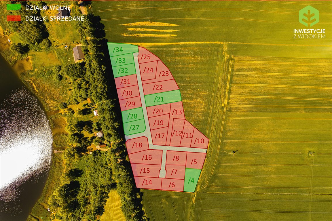 Działka budowlana na sprzedaż Kwidzyn, Dzialka nad jeziorem 80min od Gdanska  498m2 Foto 2