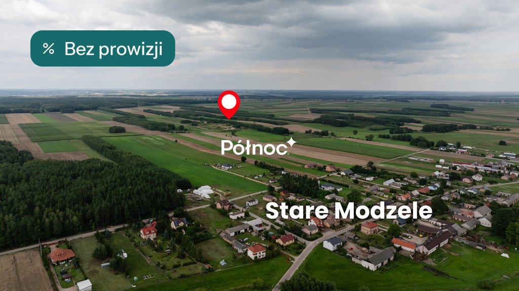 Działka 1000 m² w Starych Modzelach, media w drodze - polecam! Stare Modzele  1 000m2 Foto 1