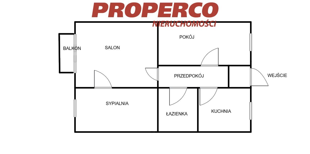 Mieszkanie trzypokojowe na sprzedaż Kielce, Czarnów, Lecha  40m2 Foto 15