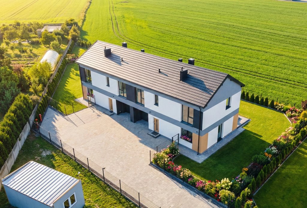 Nowoczesny 140 m² dom z garażem na osiedlu w Nowinach Lublin, Nowiny  140m2 Foto 1