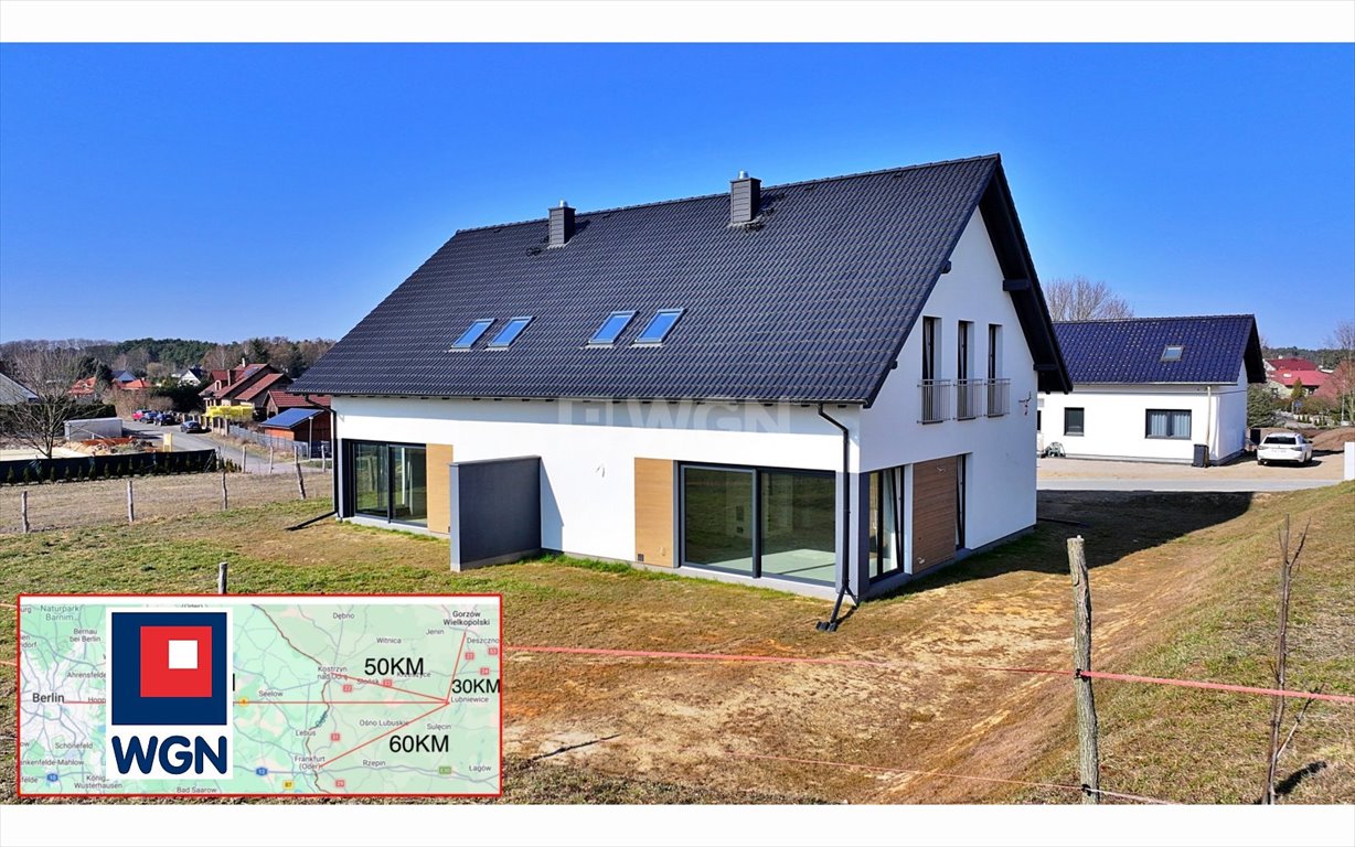 Dom bliźniak w stanie deweloperskim z garażem i tarasem Lubniewice, Sulęcińska  150m2 Foto 1