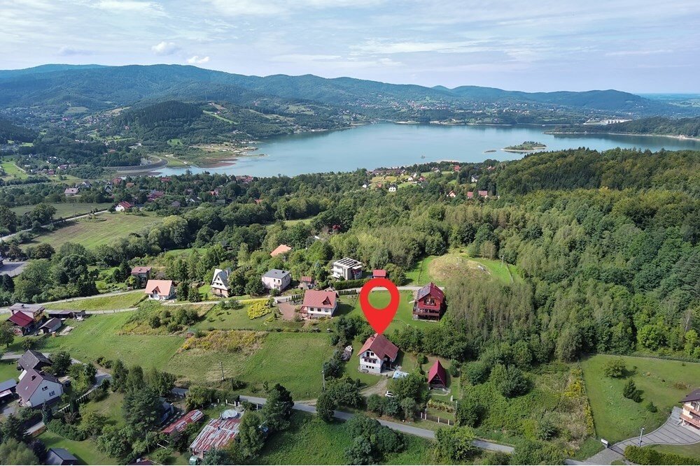 Dom z widokiem na jezioro w Mucharzu (180 m², działka 1000 m²) Mucharz, 332  180m2 Foto 1