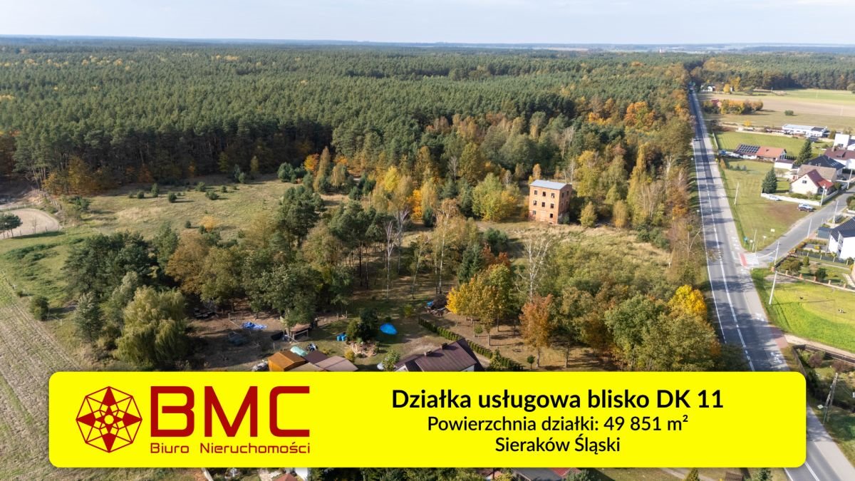 Duża działka inwestycyjna 49 851 m2 w Sierakowie Śląskim Sieraków Śląski, Oleska  49 851m2 Foto 1