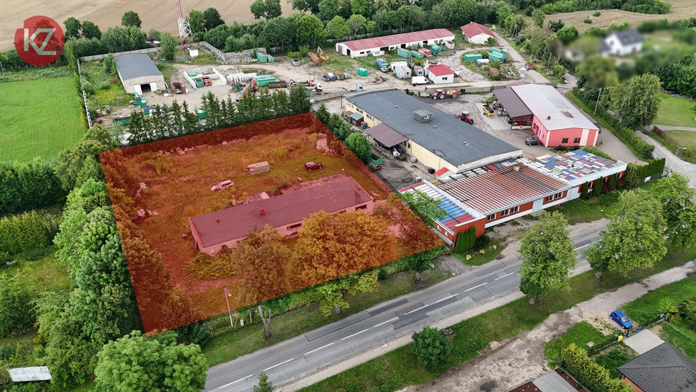 Działka inwestycyjna 4212 m² z budynkiem, asfalt, media Jaraczewo  4 212m2 Foto 1