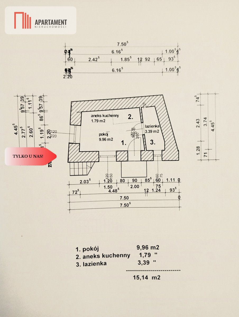 Kawalerka na sprzedaż Nowe, Przykop  15m2 Foto 9