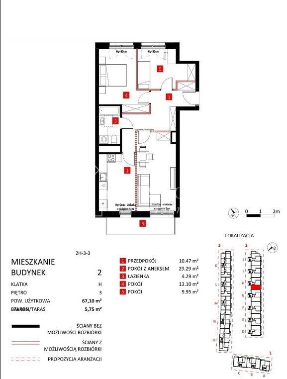 Przestronne 3 pokoje z balkonem, osobna kuchnia, blisko zieleni Wrocław, Partynice, Partynice  67m2 Foto 1