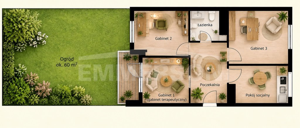 Sprzedam funkcjonalny lokal 52 m² z ogrodem w Krakowie Kraków, Dębniki, Dębniki, Kobierzyńska  52m2 Foto 1