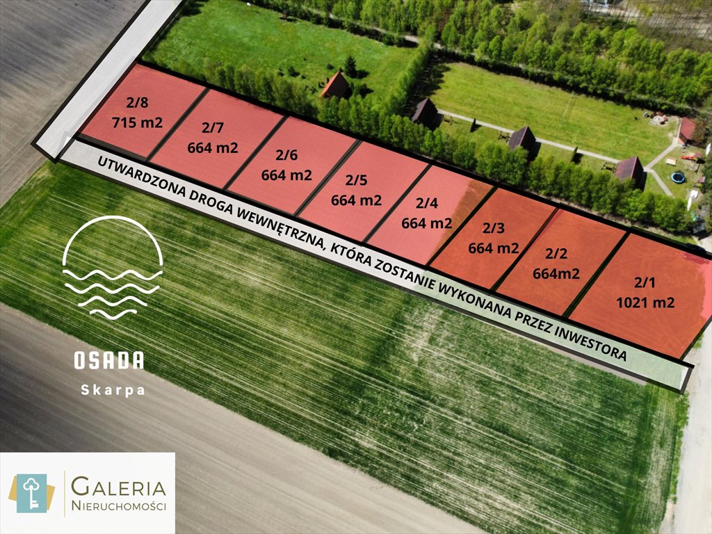 Działka budowlana na sprzedaż Miłomłyn  664m2 Foto 1